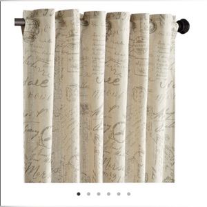 Pier 1 Imports Amelie panel of Beige French themed window covering.